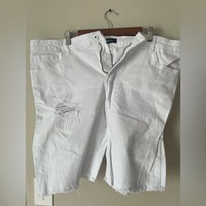 Fashion Nova White Jean Shorts for Men